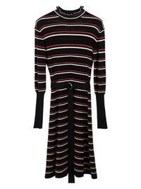 Robe en maille rayée - Multicolour Black