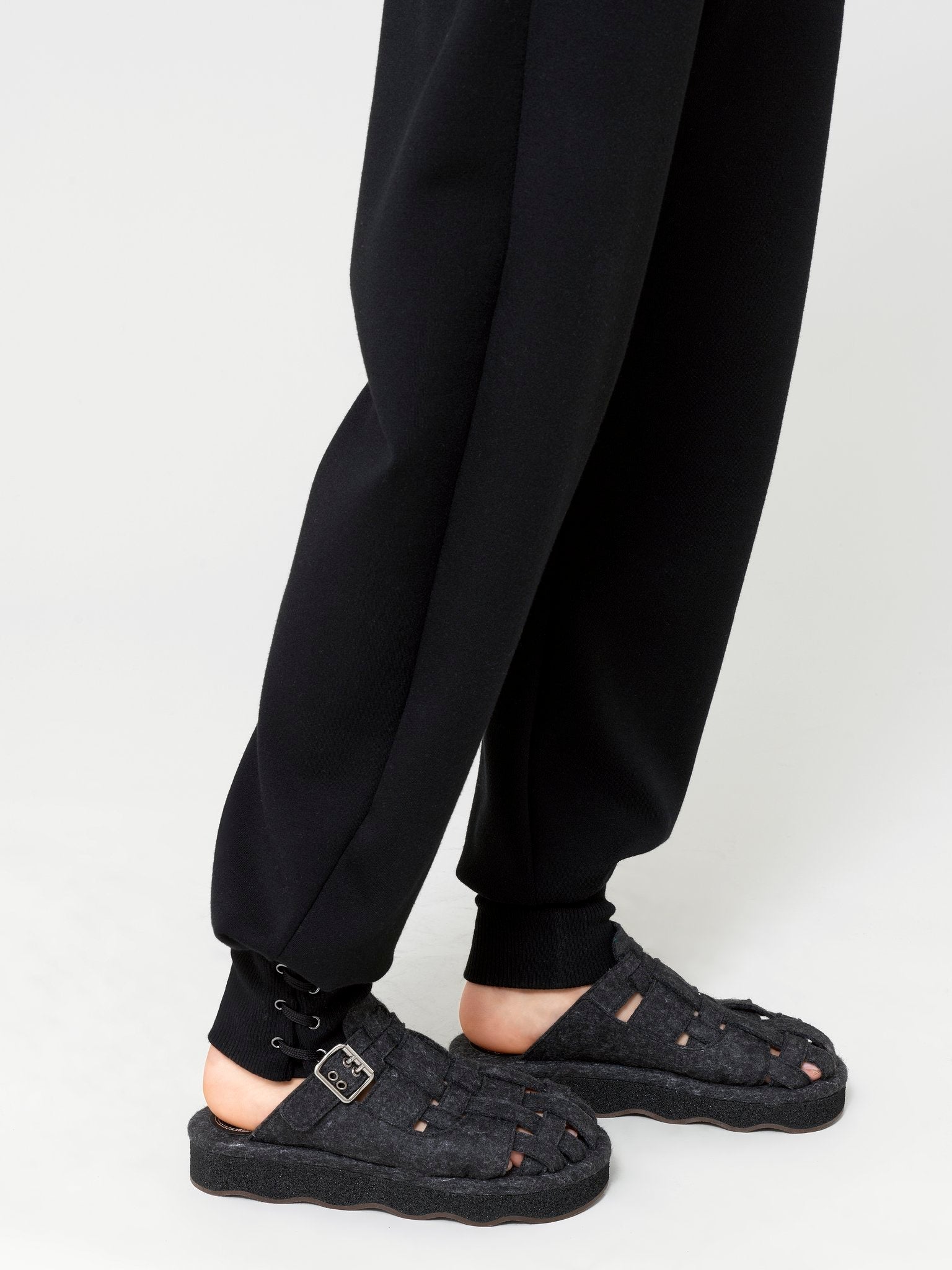 Pantalon jogging en laine mérinos - Black