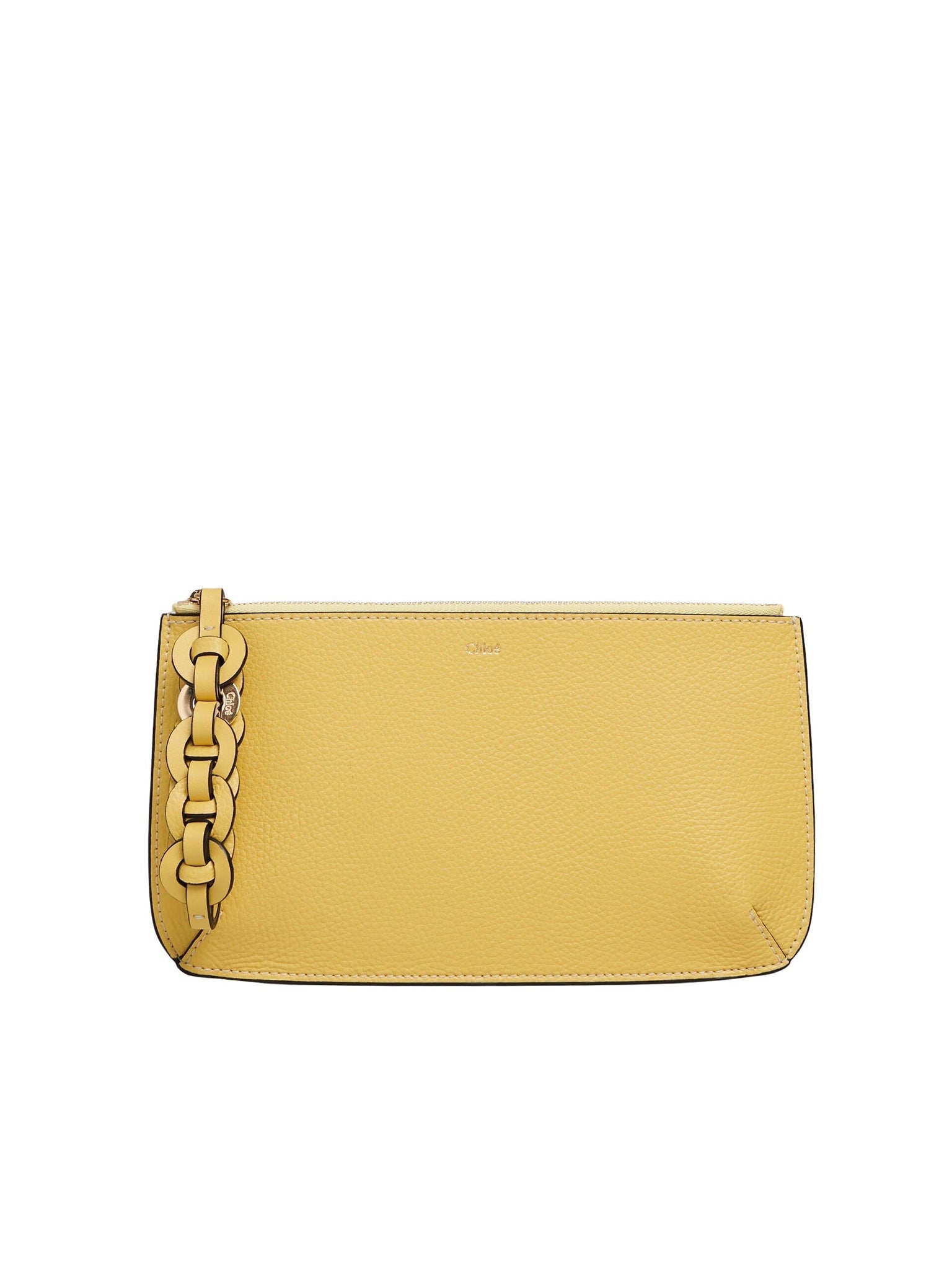 Sac pochette Darryl en cuir - Sultan Yellow