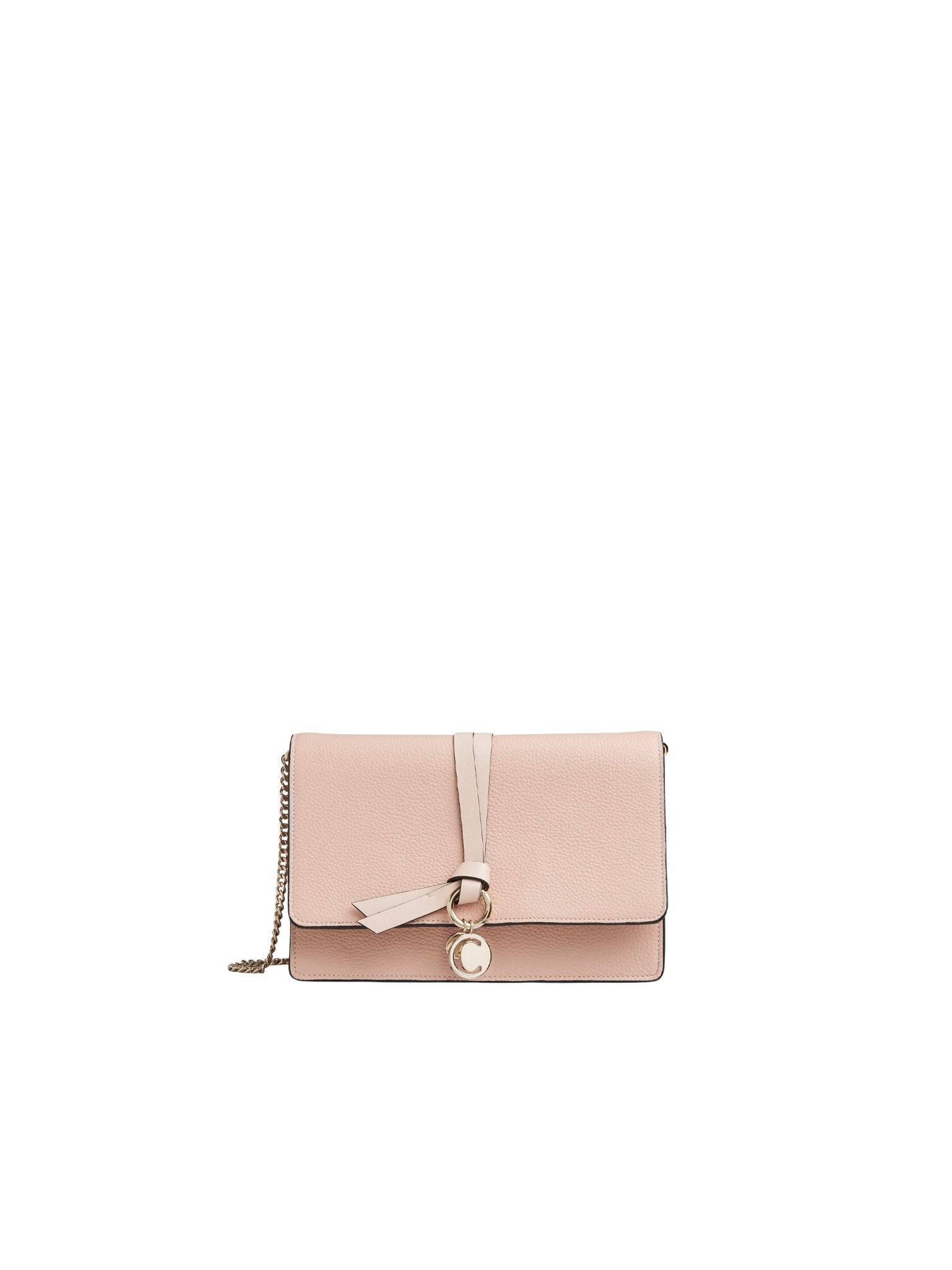 Mini sac Alphabet en cuir - Cement Pink