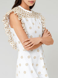 Robe trapèze - White & Beige