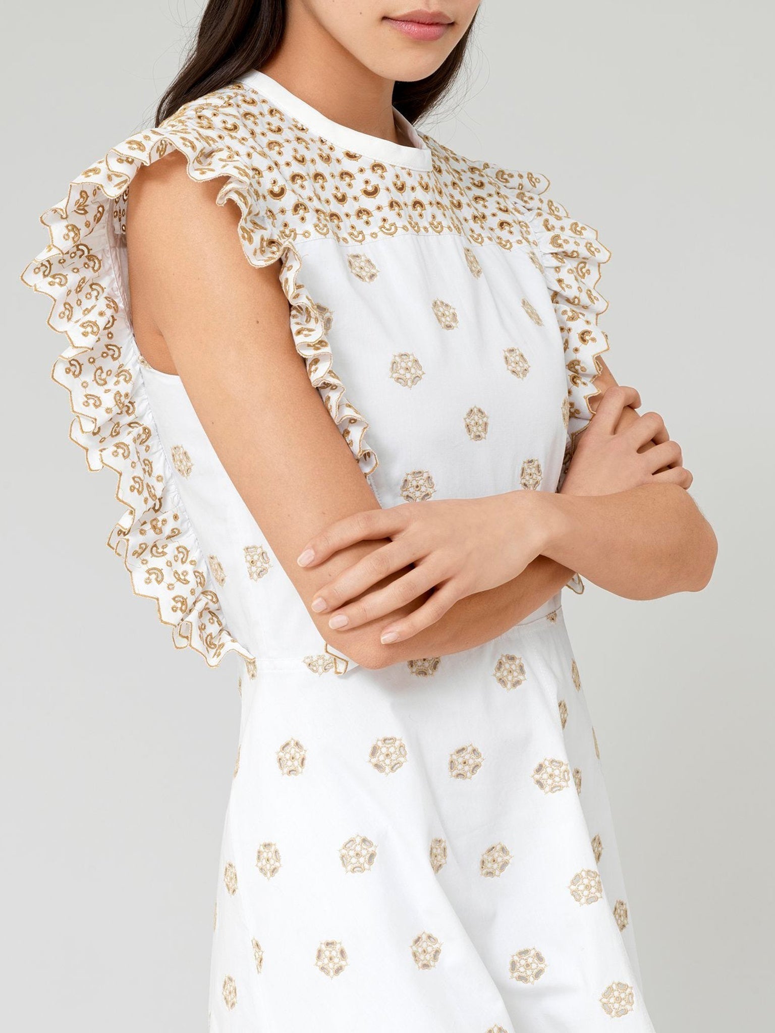 Robe trapèze - White & Beige
