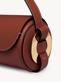 Mini sac porté épaule Darryl en cuir - Sepia Brown