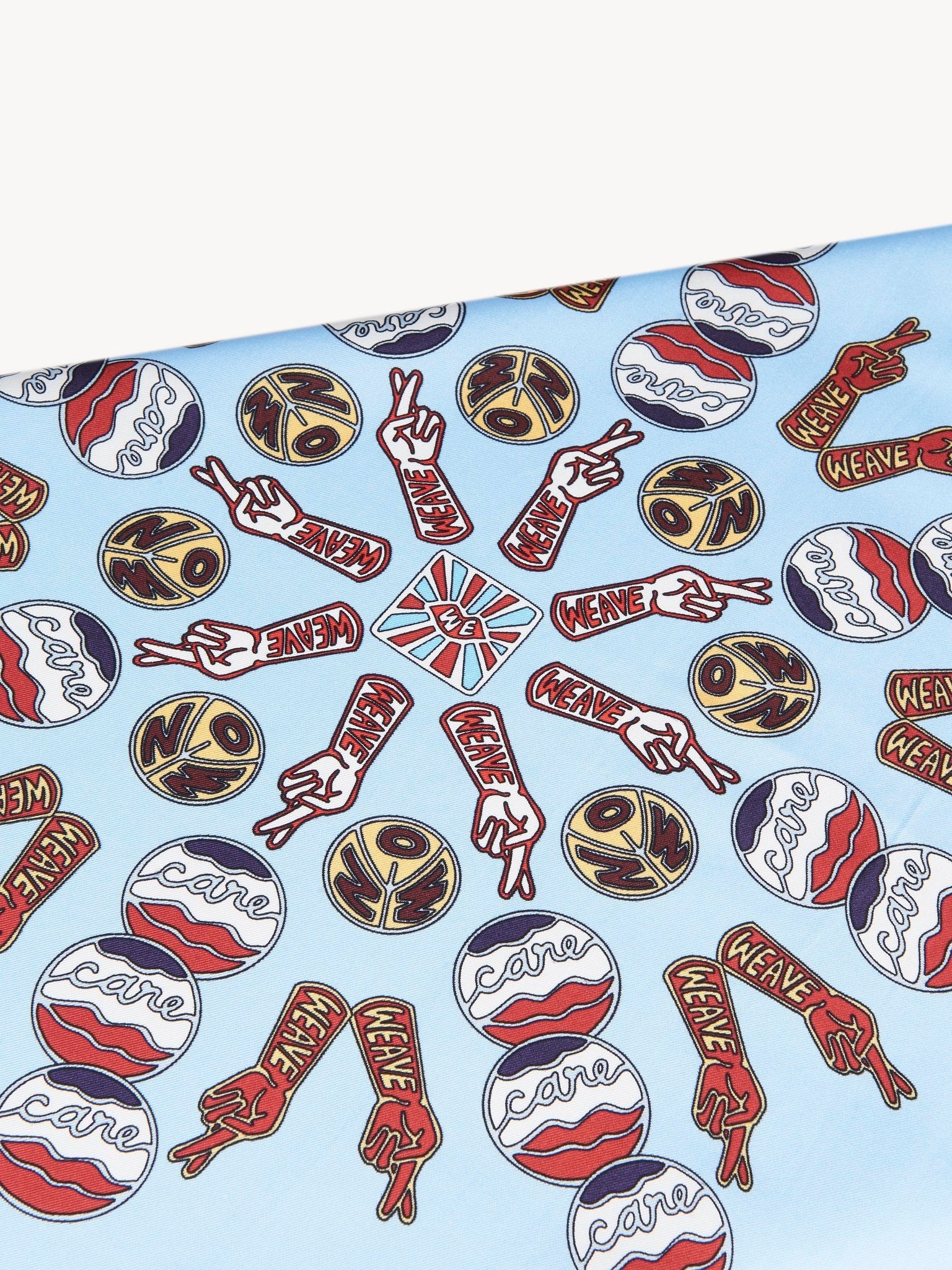 Foulard Franckie en soie - Multicolor Blue