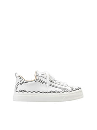 Baskets Lauren en cuir - White