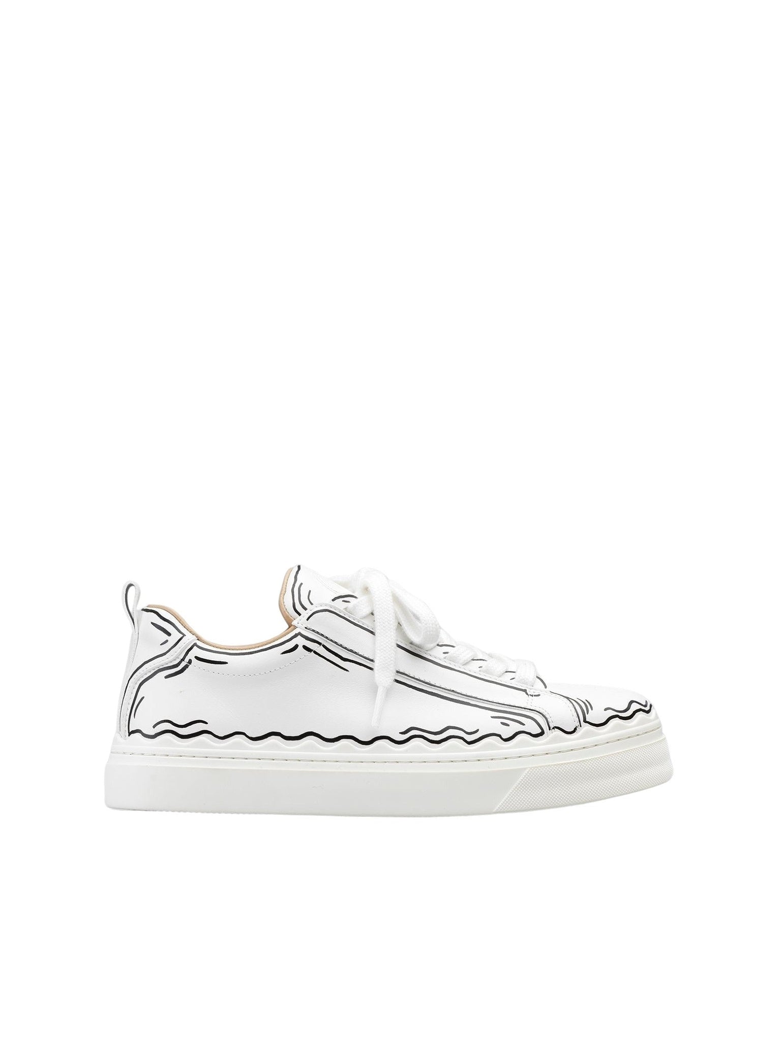 Baskets Lauren en cuir - White