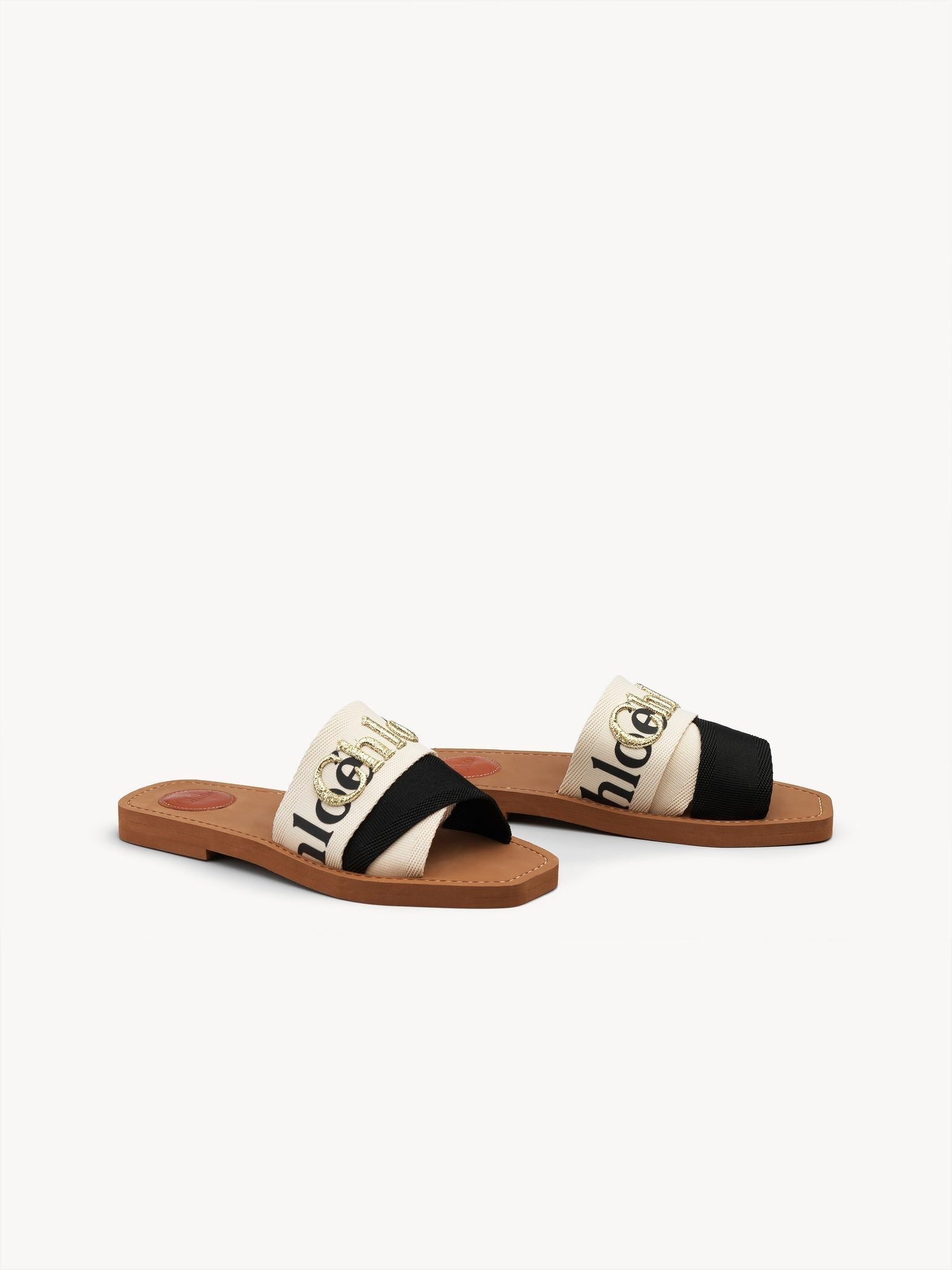 Mules plates Woody - Black & White