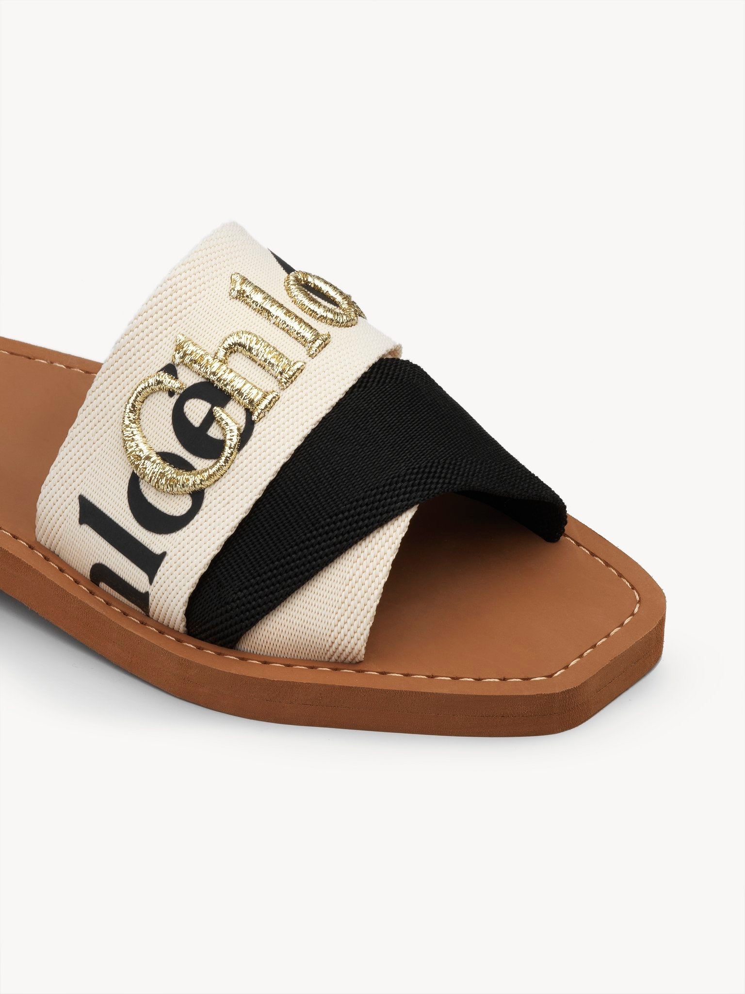 Mules plates Woody - Black & White
