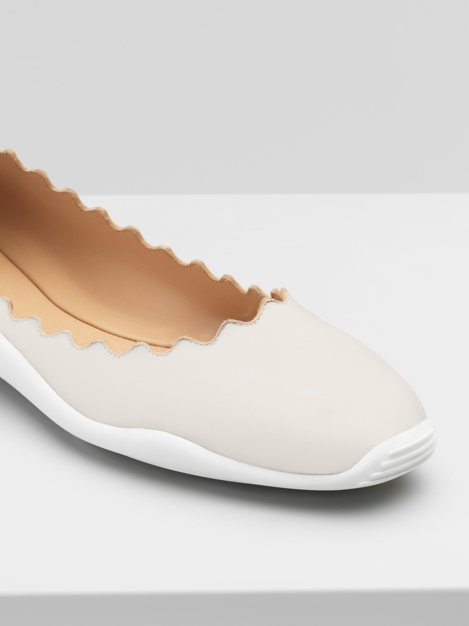 Ballerines Lauren Runner en cuir - Cloudy White