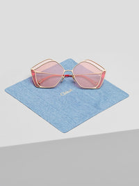 Lunettes de soleil pentagone Gemma - Pink