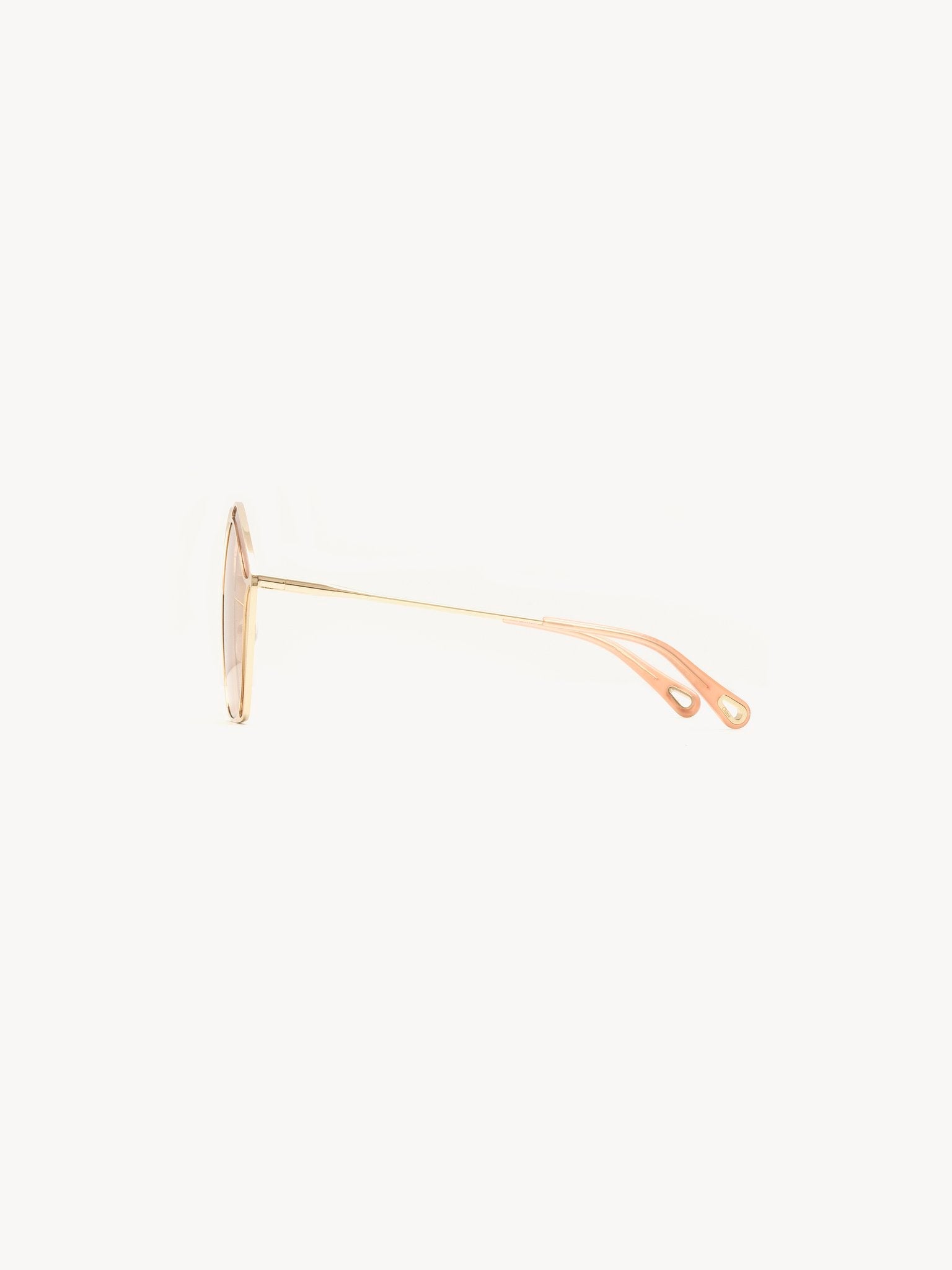 Lunettes de soleil pentagone Gemma - Gold & Nude