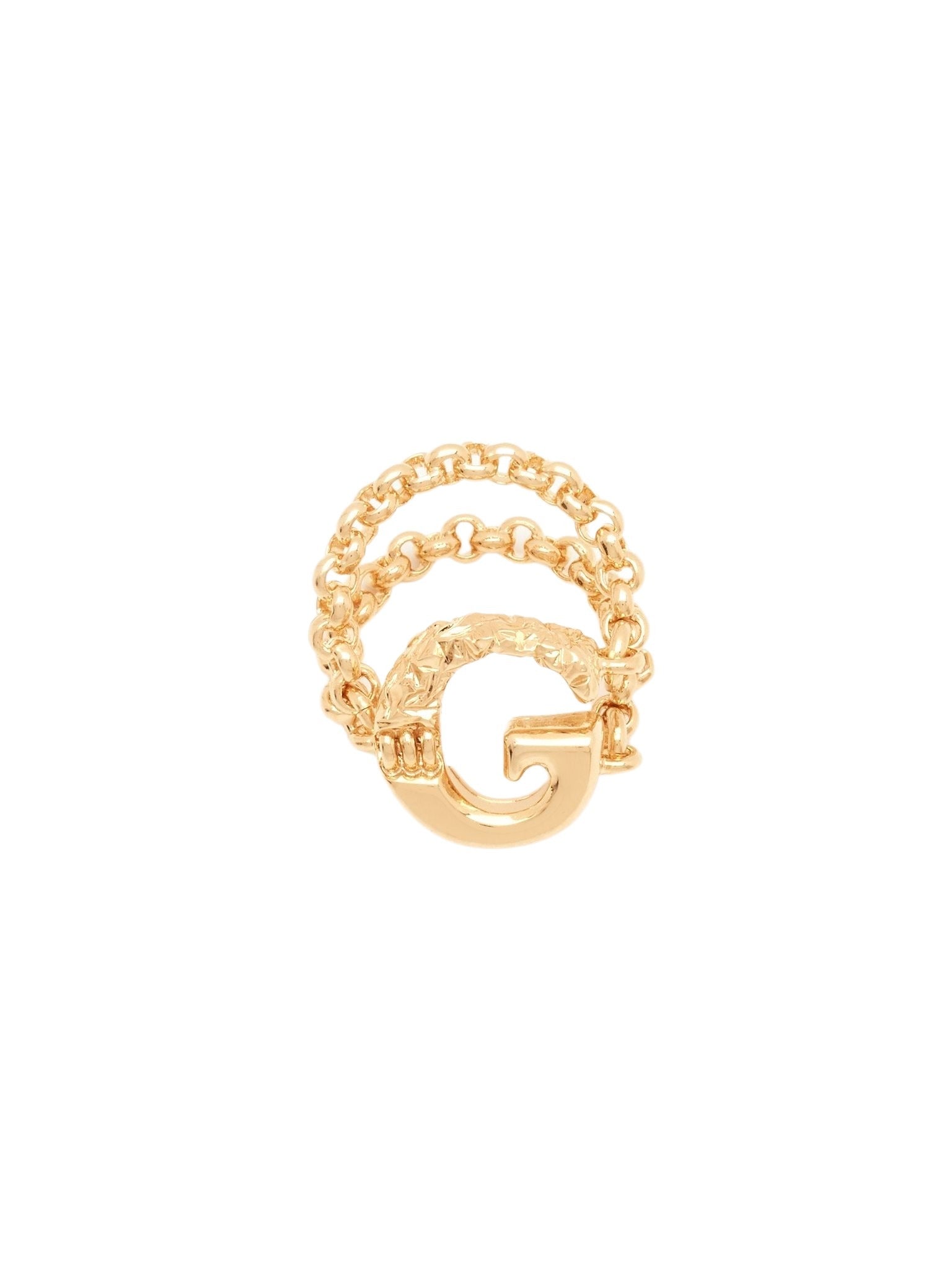 Bague Alphabet en laiton - Gold G