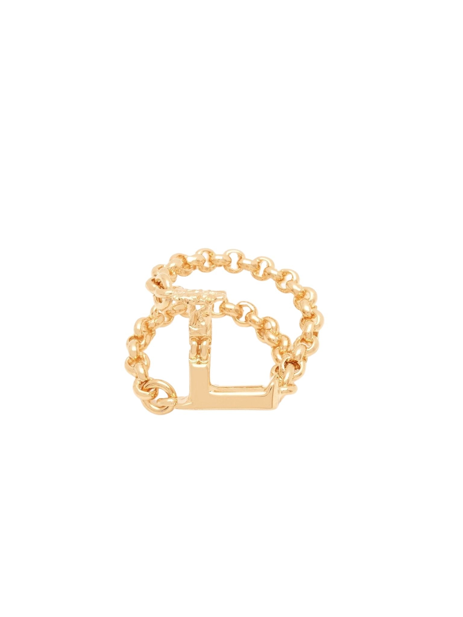 Bague Alphabet en laiton - Gold L