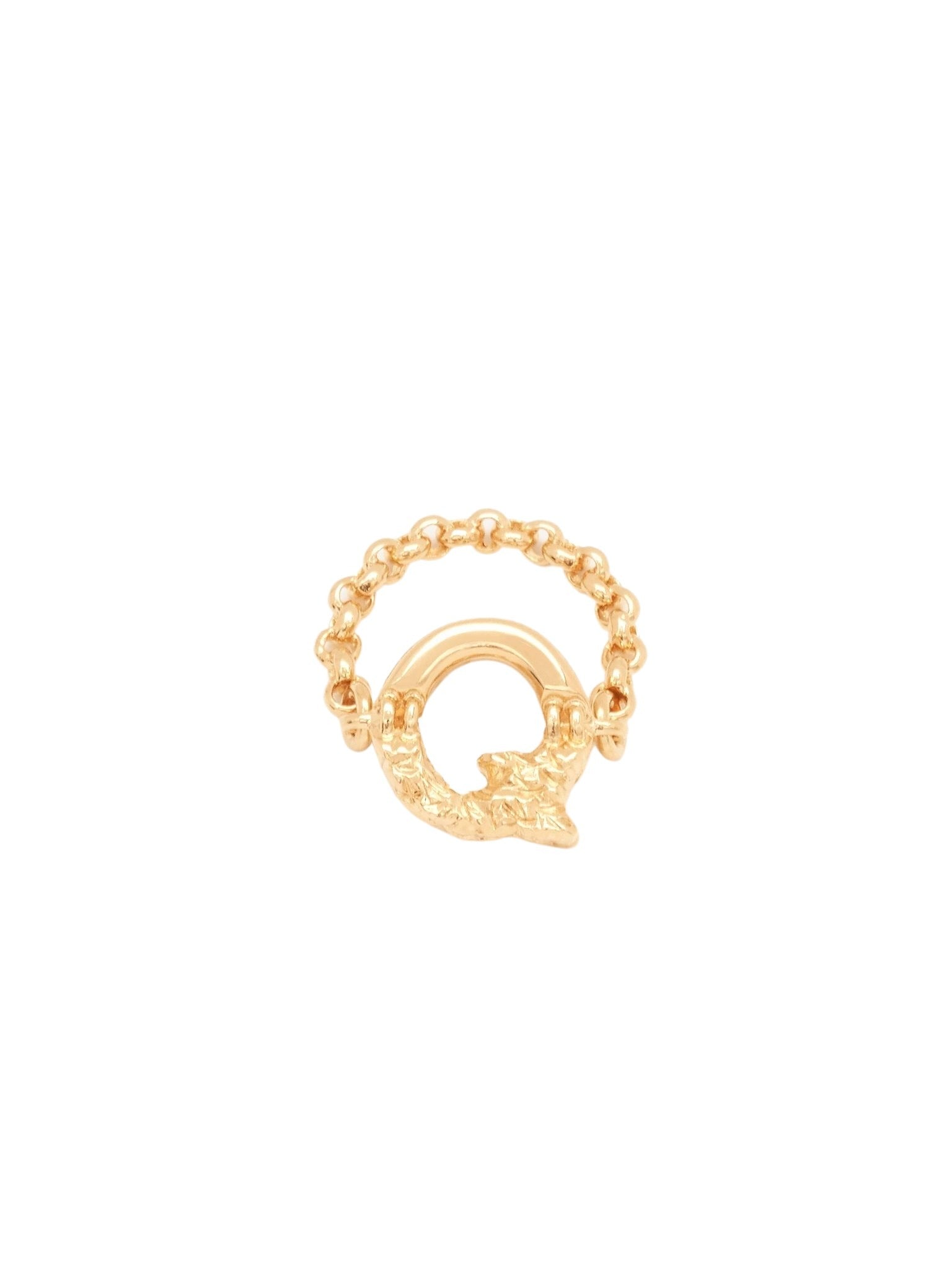 Bague Alphabet en laiton - Gold Q