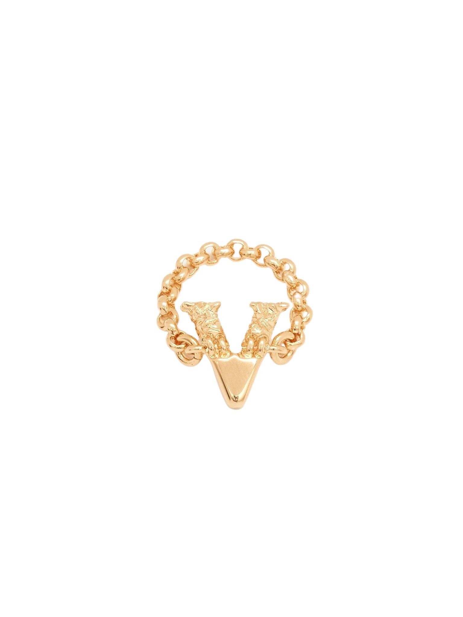 Bague Alphabet en laiton - Gold V