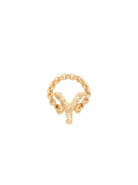 Bague Alphabet en laiton - Gold Y