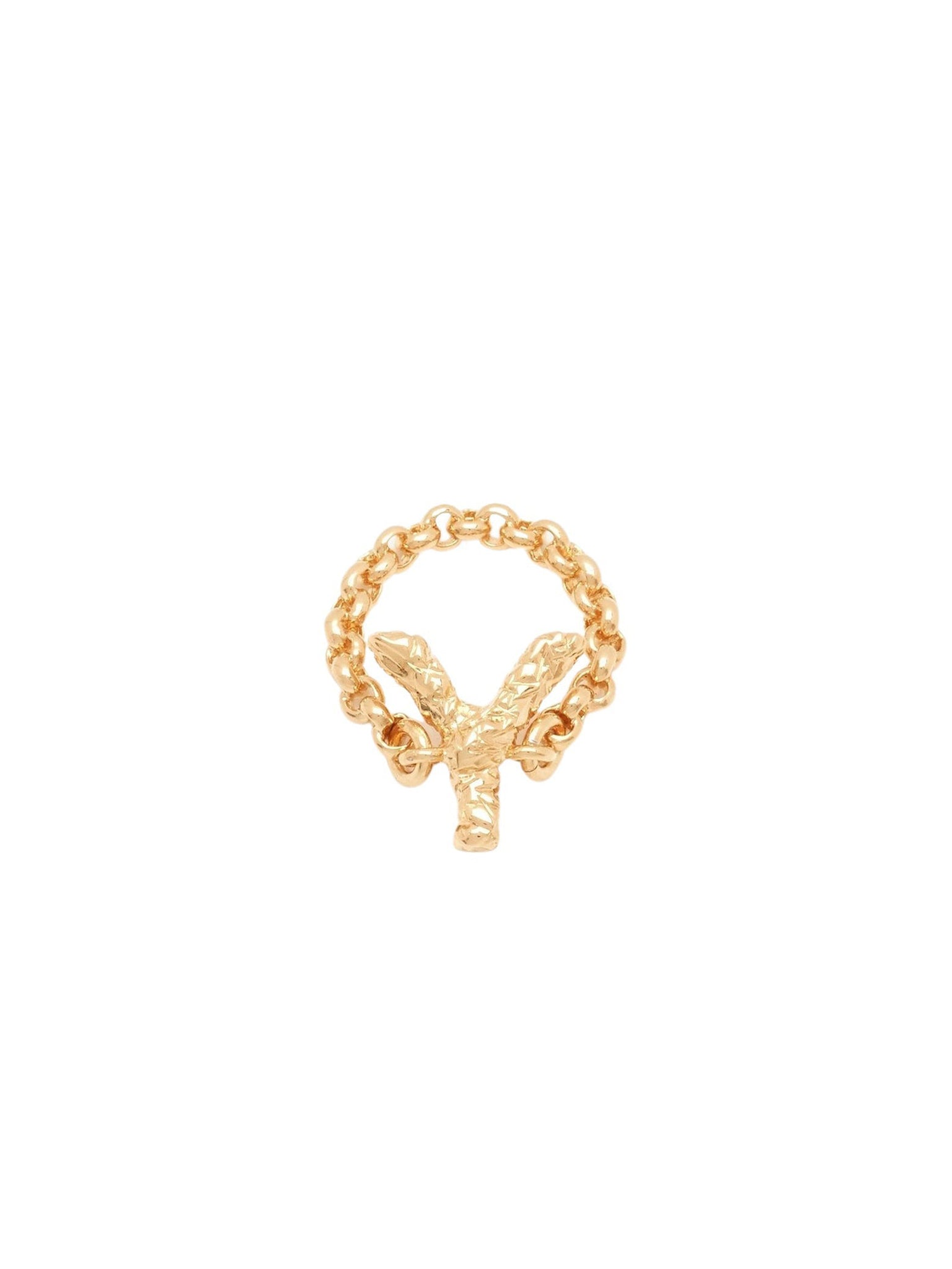 Bague Alphabet en laiton - Gold Y