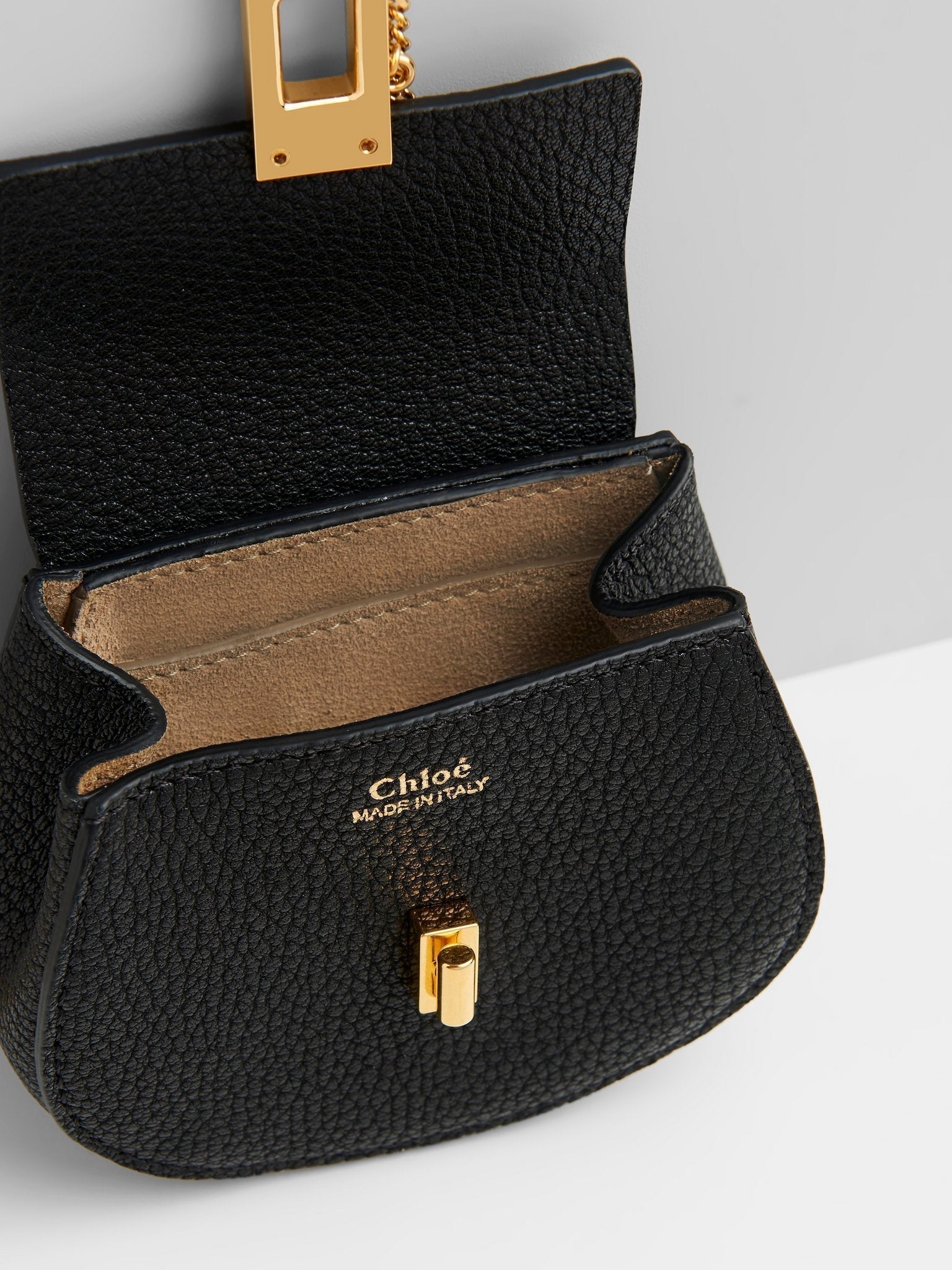 Mini sac à dos Drew en cuir - Black