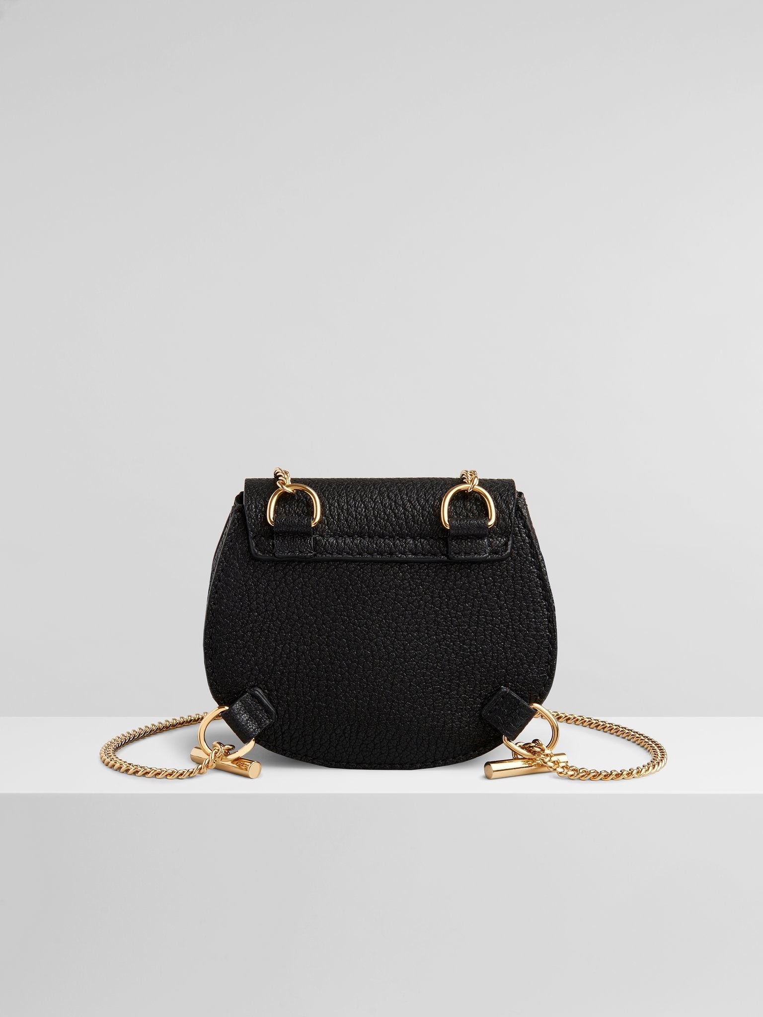 Mini sac à dos Drew en cuir - Black