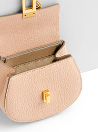 Mini sac à dos Drew en cuir - Cement Pink
