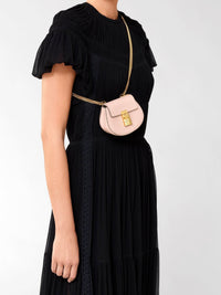 Mini sac à dos Drew en cuir - Cement Pink