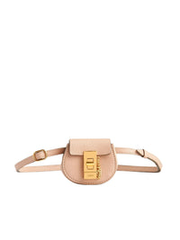 Mini sac ceinture Drew en cuir - Cement Pink