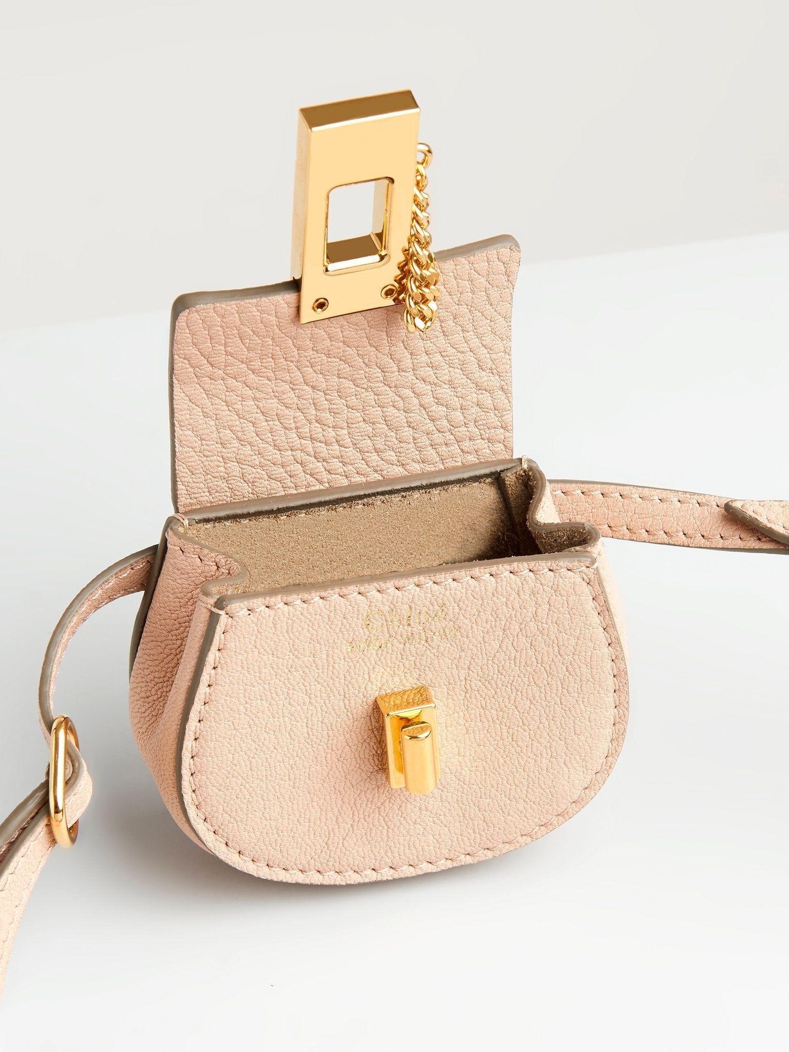 Mini sac ceinture Drew en cuir - Cement Pink