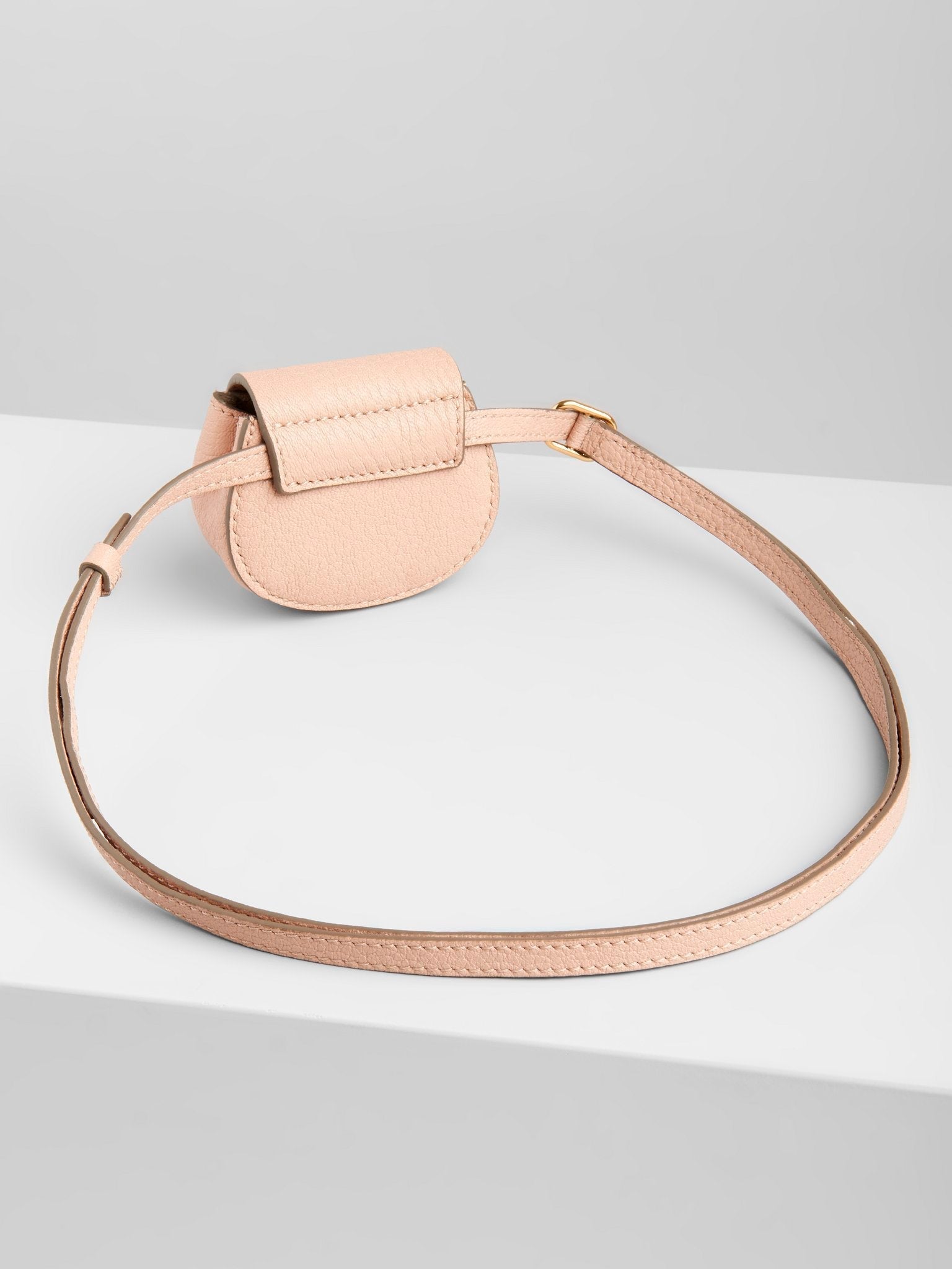 Mini sac ceinture Drew en cuir - Cement Pink