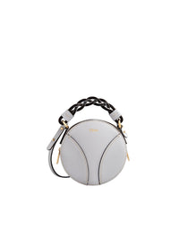 Mini sac rond Daria en cuir - Light Cloud