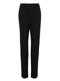 Pantalon cigarette en laine vierge - Black