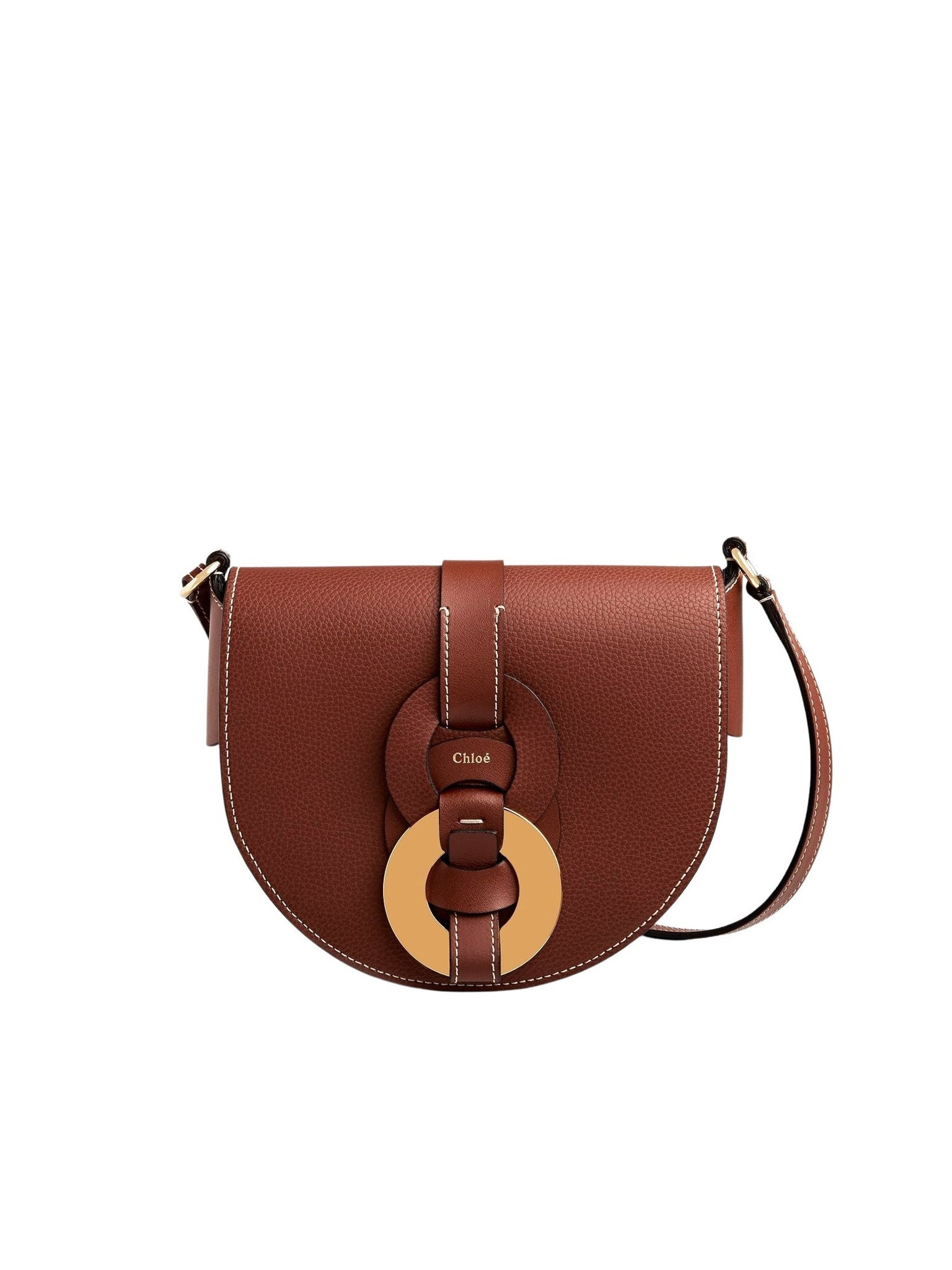 Petit sac porté épaule Darryl en cuir - Brown