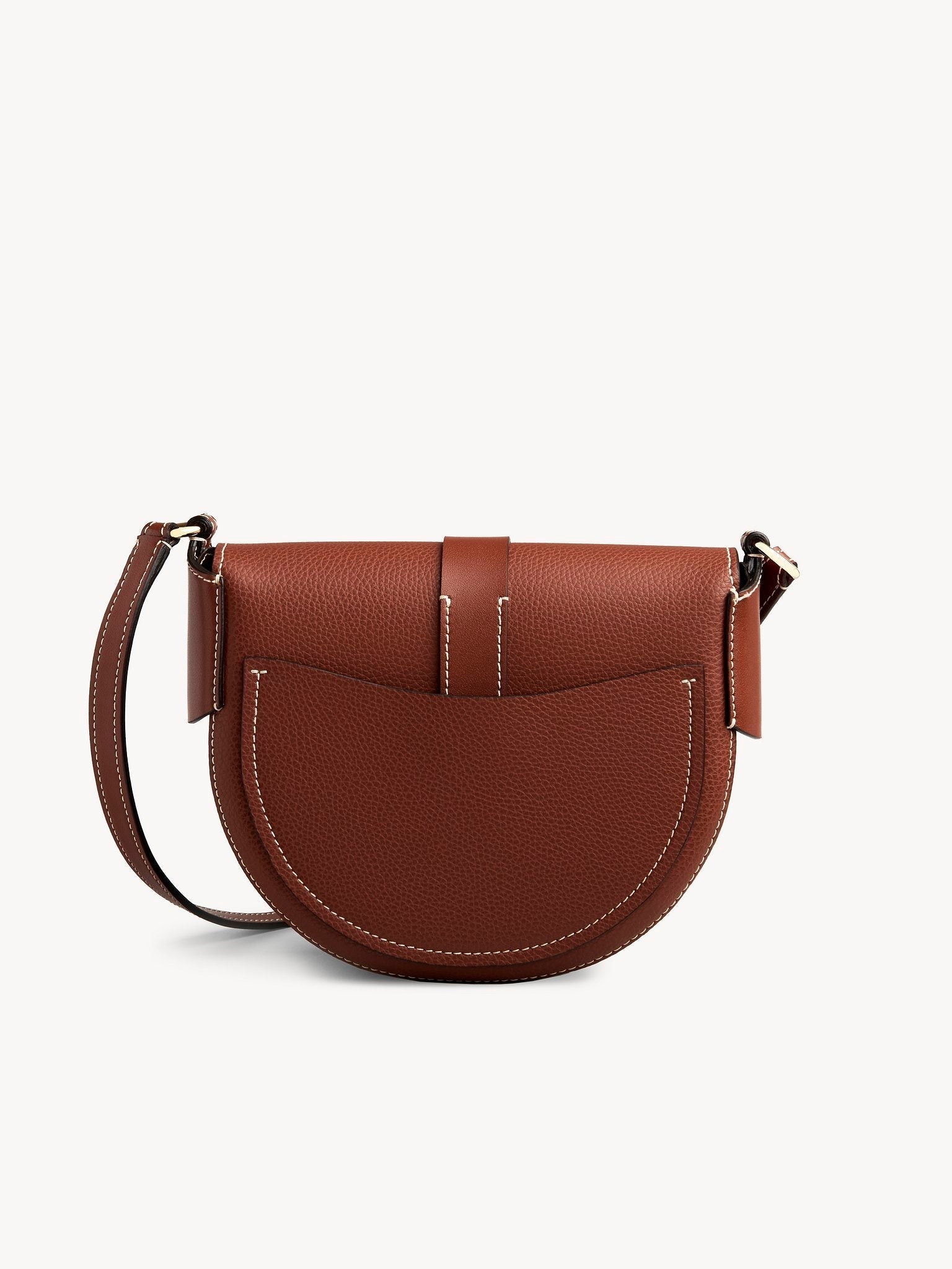 Petit sac porté épaule Darryl en cuir - Brown