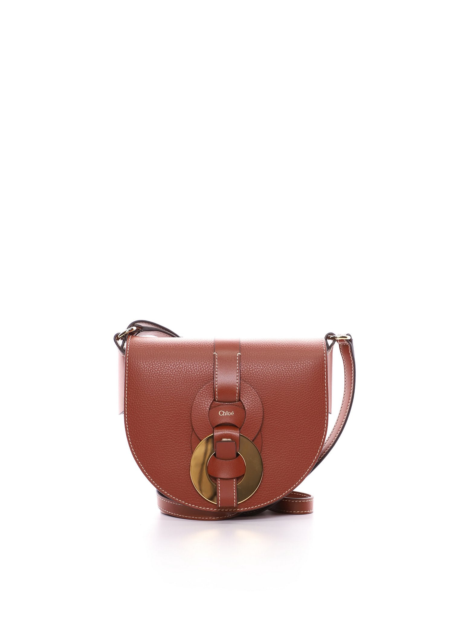 Petit sac porté épaule Darryl en cuir - Brown