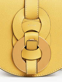 Petit sac porté épaule Darryl en cuir - Sultan Yellow