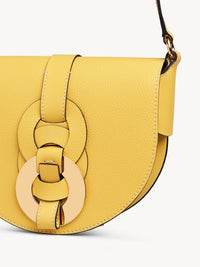 Petit sac porté épaule Darryl en cuir - Sultan Yellow