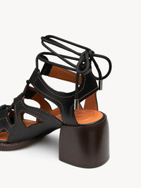Sandales à talons Gaile en cuir - Black