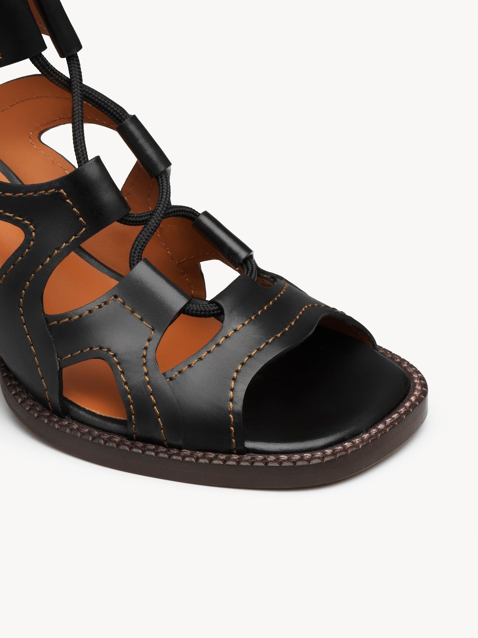 Sandales à talons Gaile en cuir - Black