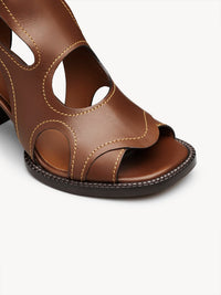 Bottines Gaile ouvertes en cuir - Sooty Brown