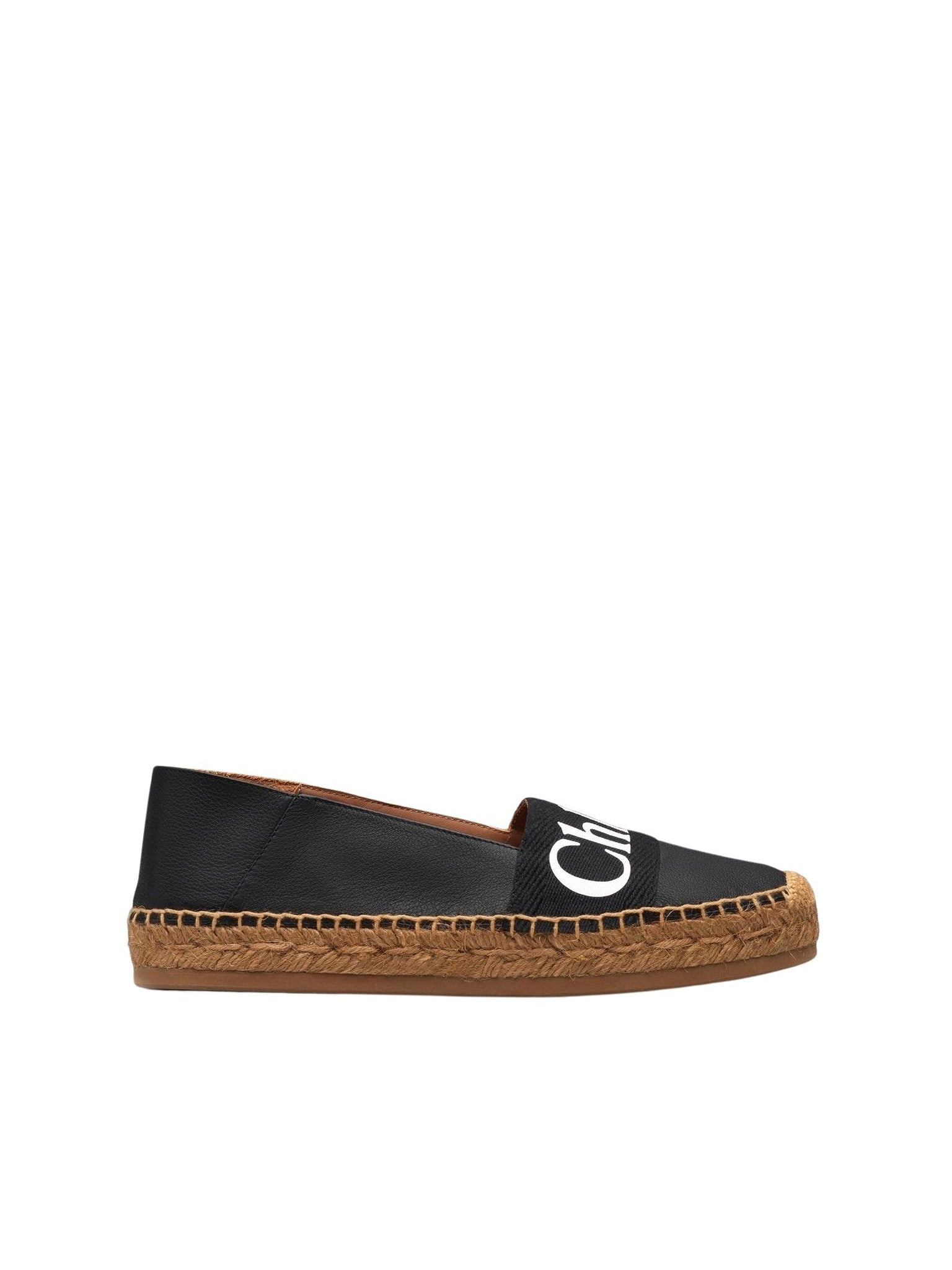 Espadrilles Woody en cuir - Black