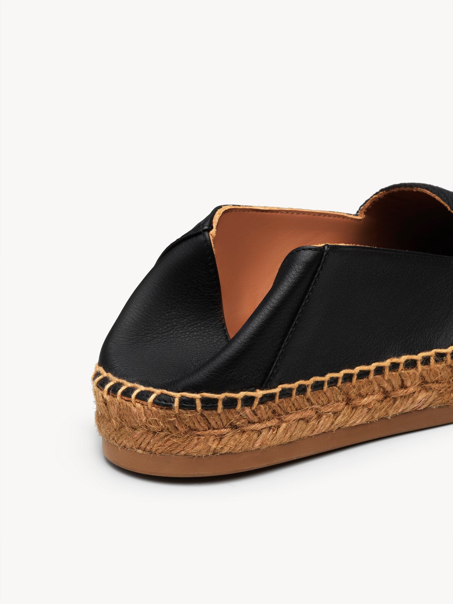 Espadrilles Woody en cuir - Black