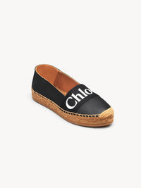 Espadrilles Woody en cuir - Black