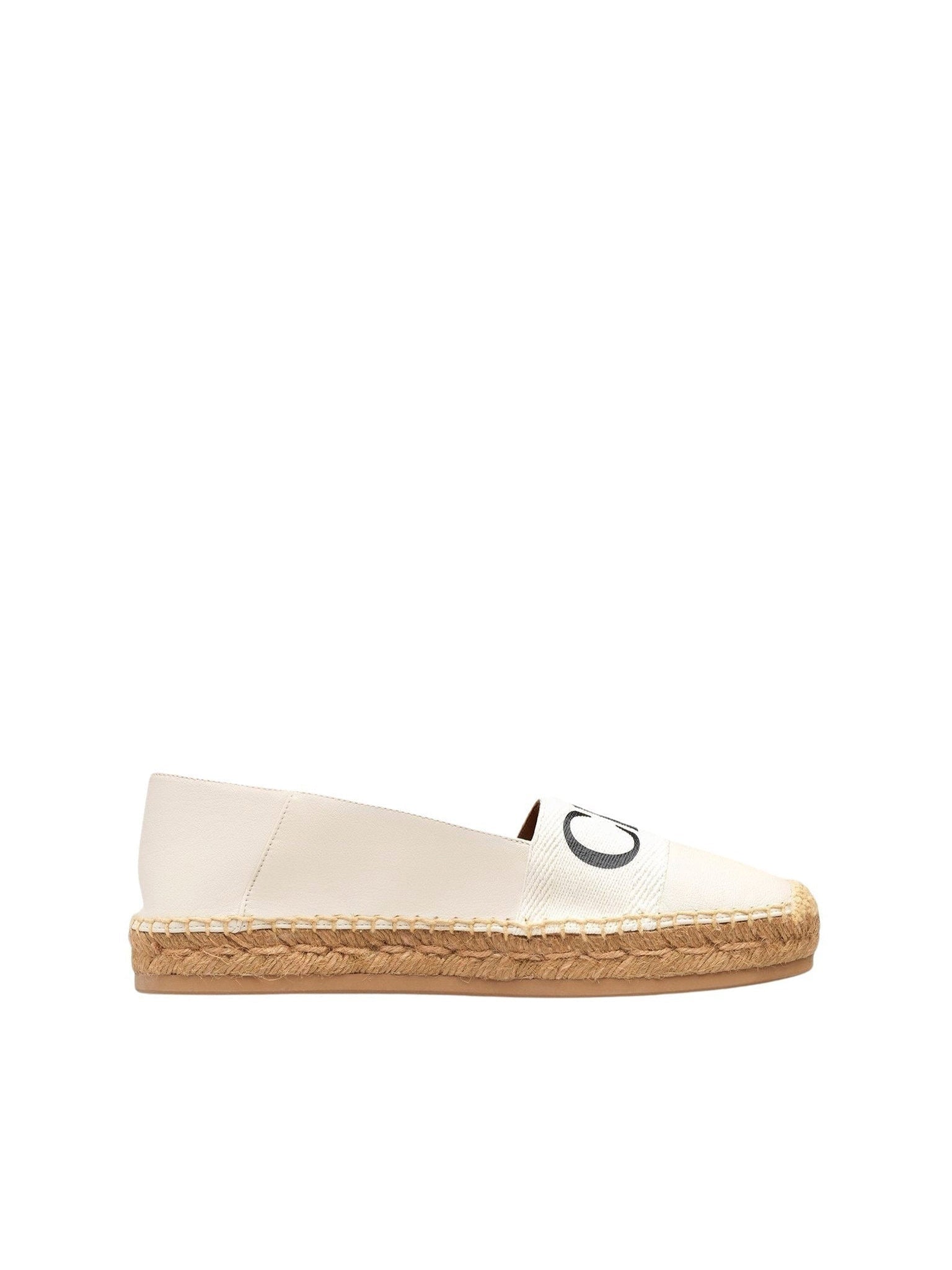 Espadrilles Woody en cuir - White