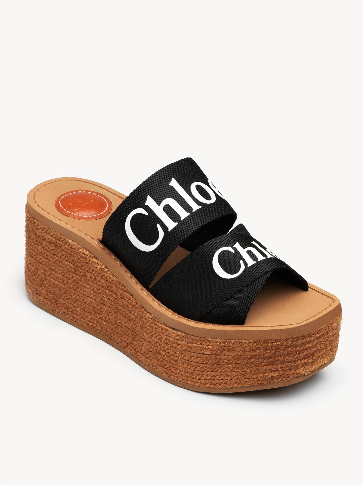 Mules espadrilles compensées Woody - Black & White