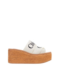 Mules espadrilles compensées Woody - White