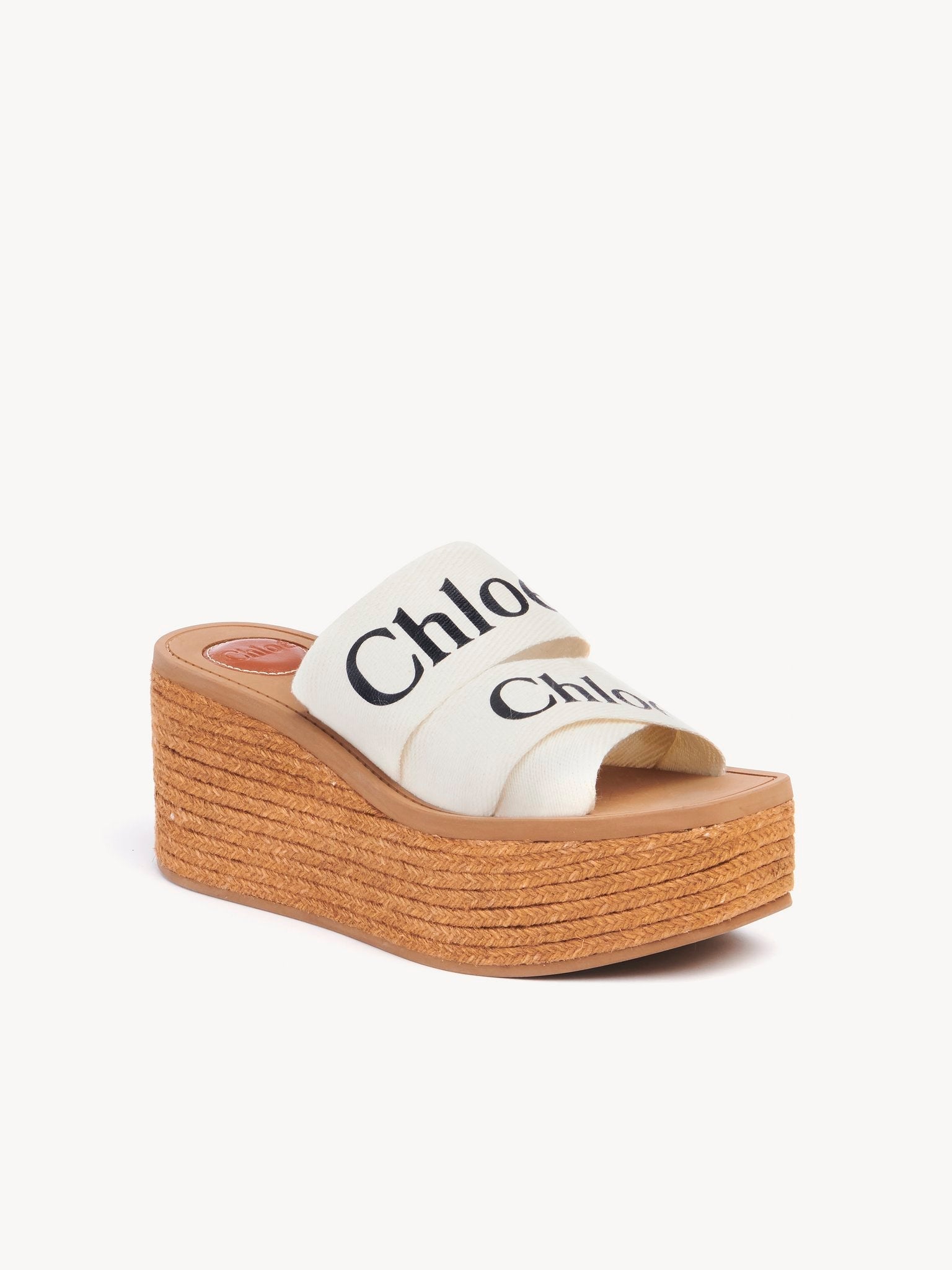Mules espadrilles compensées Woody - White