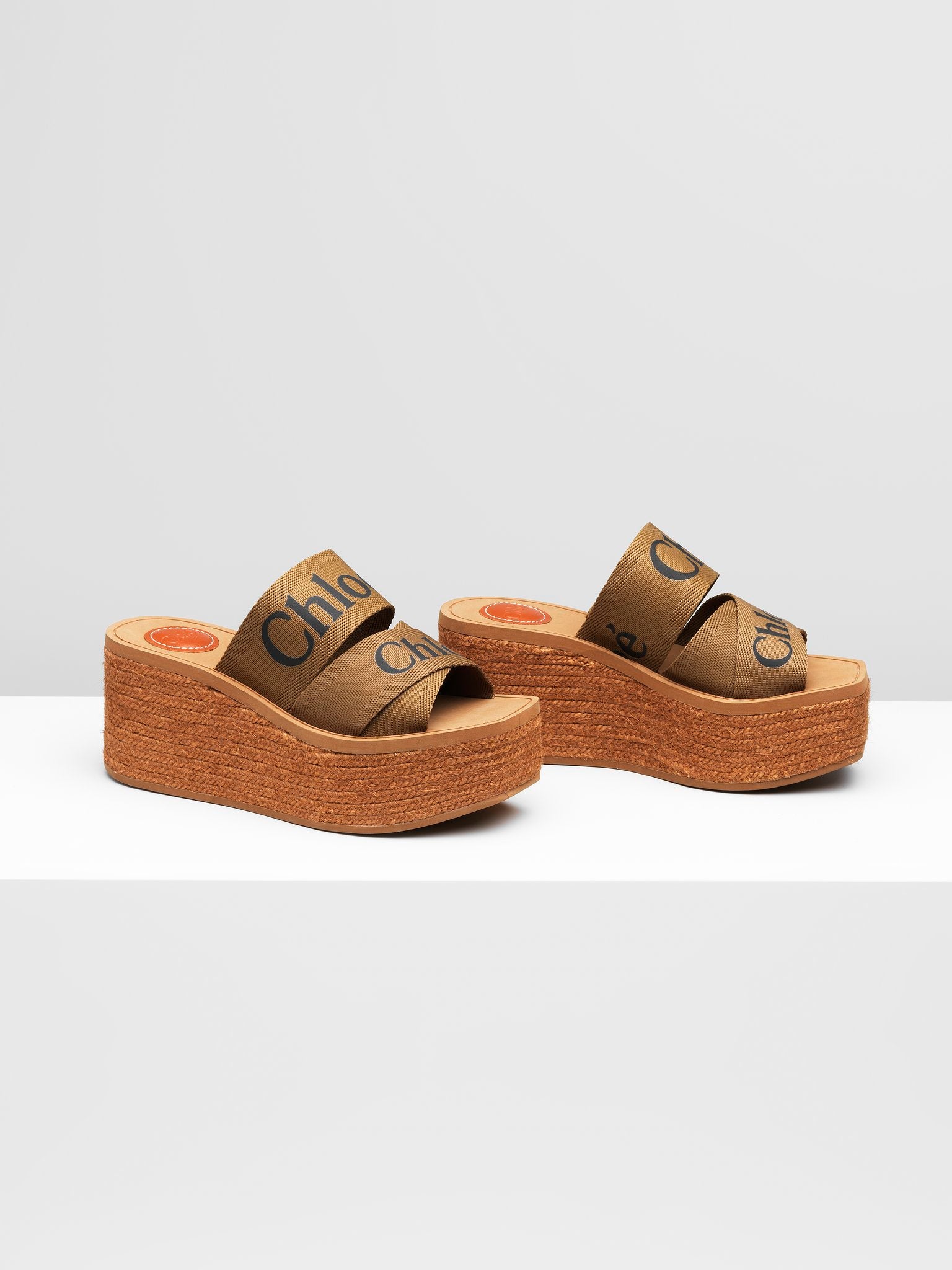 Mules espadrilles compensées Woody - Grove Brown