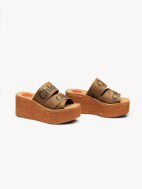 Mules espadrilles compensées Woody - Grove Brown