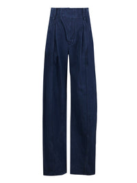 Pantalon en coton à chevrons - Océan Profond