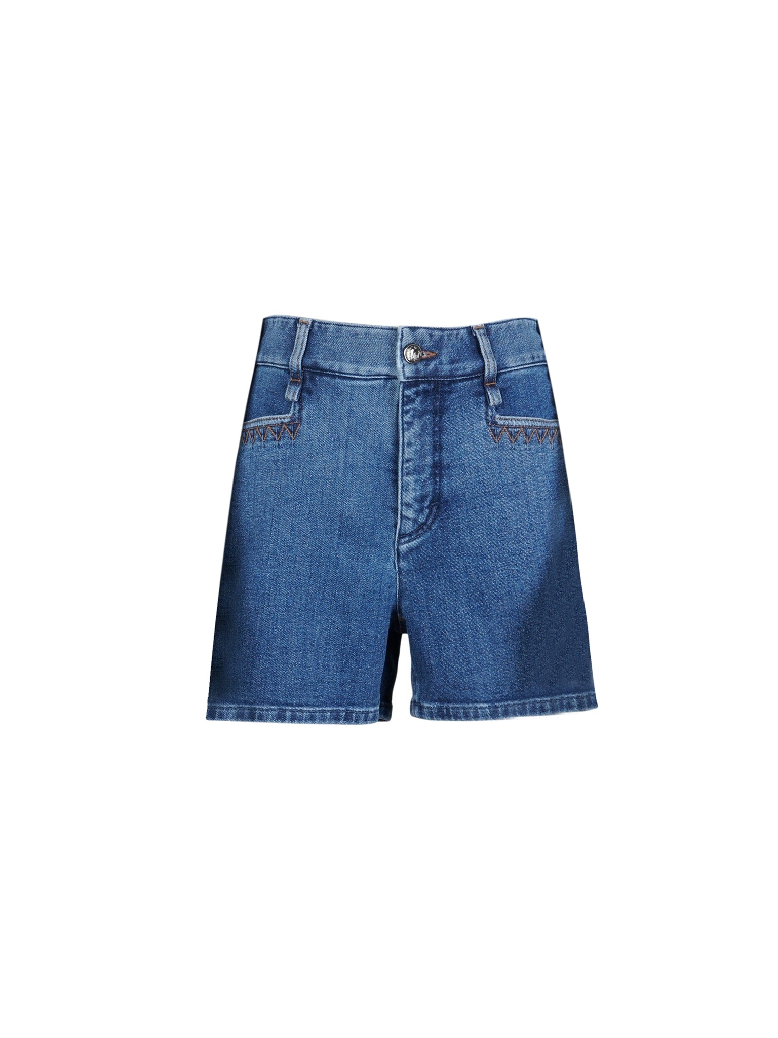 Short en denim stretch recyclé - Bleu Clair de Lune
