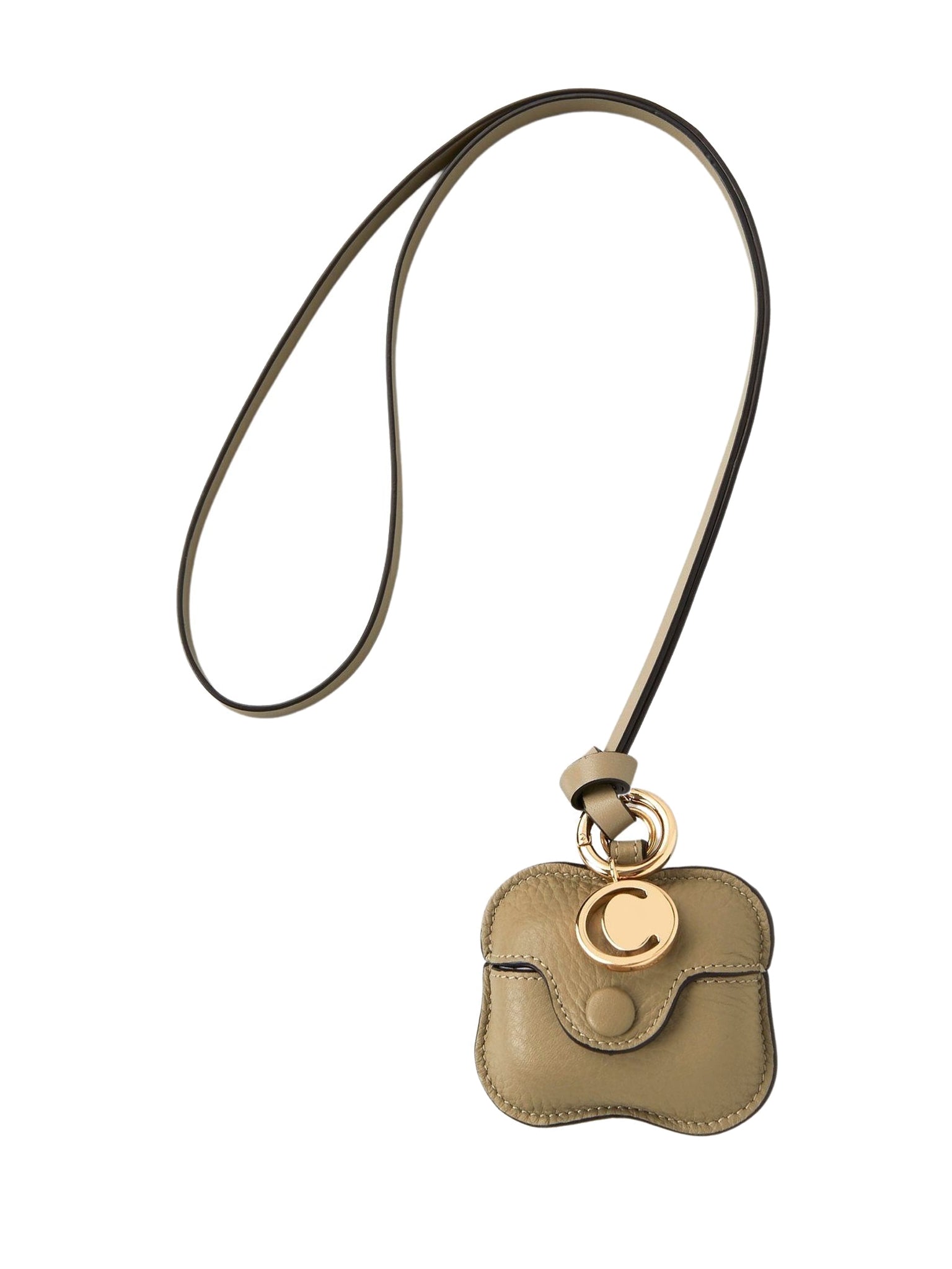 Étui pour Airpods Pro Alphabet en cuir - Pottery Green